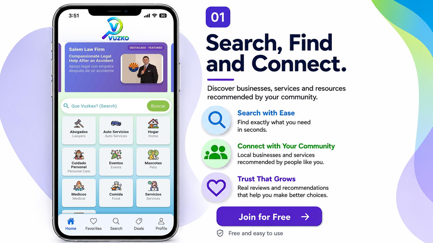 Search, Find and Connect with Vuzko